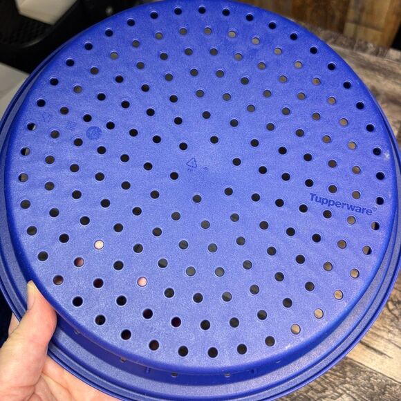 TupperWave Stack Steamer Cooker Microwave Blue / Purple 5-piece - Picture 8 of 9